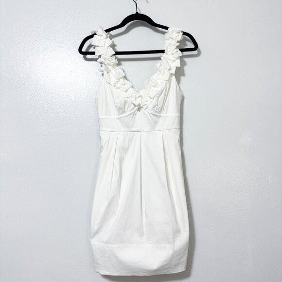 BCBG MaxAzria Kerry Mini Dress White Women's Size 0 - Picture 2 of 8